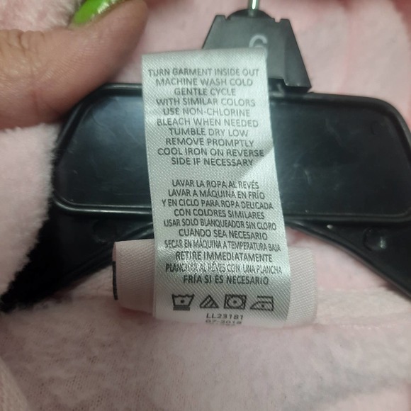 Little Lass Pink Snap front soft fleece Ribbon Kitty cat hood  3/6M - Picture 5 of 5